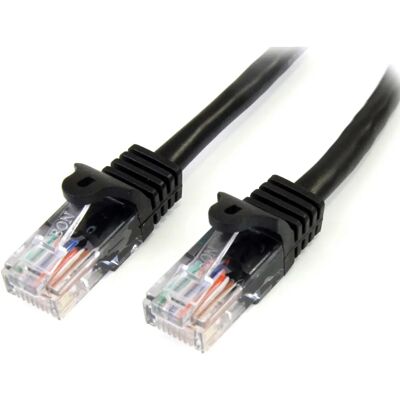 StarTech.com 45PAT2MBK Cat5e Snagless Patch Cable - 2m Black StarTech.com 45PAT2MBK Cat5e Snagless Patch Cable - 2m Black