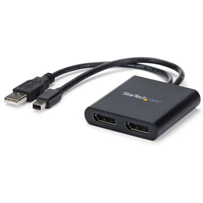 StarTech.com 2-Ports MST Hub - Mini DisplayPort till Dubbla Skärmar - Svart StarTech.com 2-Ports MST Hub - Mini DisplayPort till Dubbla Skärmar - Svart