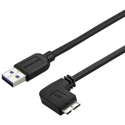 Câble Micro USB USB 3.0 de 1m - Angle Droit - Publicité Câble Micro USB USB 3.0 de 1m - Angle Droit - Publicité