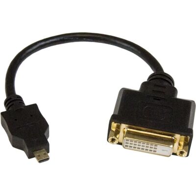 StarTech.com Micro HDMI to DVI Adapter - 8in - Black StarTech.com Micro HDMI to DVI Adapter - 8in - Black