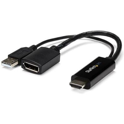 StarTech.com Ultra HD HDMI to DisplayPort - Musta StarTech.com Ultra HD HDMI to DisplayPort - Musta