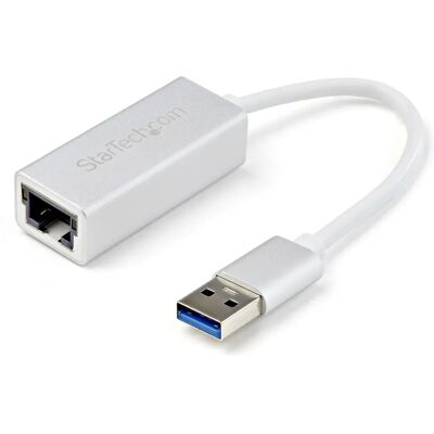 Adaptador de Rede Gigabit USB 3.0 StarTech.com - Prata - Compacto e confiável Adaptador de Rede Gigabit USB 3.0 StarTech.com - Prata - Compacto e confiável