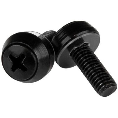 StarTech.com M6 Montageschrauben Schwarz 12mm - Rack-Hardware StarTech.com M6 Montageschrauben Schwarz 12mm - Rack-Hardware