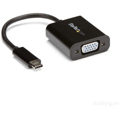 StarTech.com USB-C to VGA Adapter - Black - 1080p - Video Converter - Model CDP2VGAEC StarTech.com USB-C to VGA Adapter - Black - 1080p - Video Converter - Model CDP2VGAEC