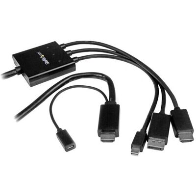 StarTech.com 2m 4K HDMI DisplayPort Mini DisplayPort Adapter Kabel - Czarny - Konwerter wideo StarTech.com 2m 4K HDMI DisplayPort Mini DisplayPort Adapter Kabel - Czarny - Konwerter wideo