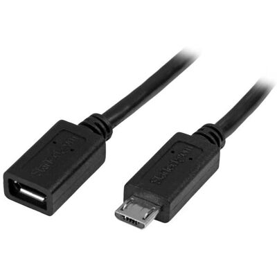 StarTech.com USB-huoltokuitu - 0,5m, Musta, Micro-USB 2.0 StarTech.com USB-huoltokuitu - 0,5m, Musta, Micro-USB 2.0
