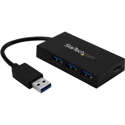 StarTech.com USB Hub 4 Port - USB-A & USB-C - Black StarTech.com USB Hub 4 Port - USB-A & USB-C - Black