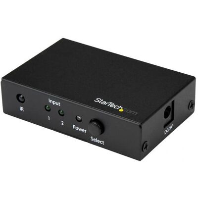Switch HDMI de 2 Portas StarTech.com - 4K 60Hz - Suporta HDCP - IR - Seletor HDMI - Comutador de Vídeo - Preto Switch HDMI de 2 Portas StarTech.com - 4K 60Hz - Suporta HDCP - IR - Seletor HDMI - Comutador de Vídeo - Preto