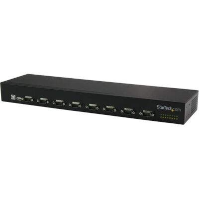 StarTech.com 8-Port USB-to-Serial Adapter Hub - Industrial, Black StarTech.com 8-Port USB-to-Serial Adapter Hub - Industrial, Black