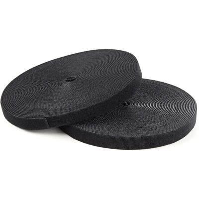 StarTech.com Correa de cinta de velcro de 25 pies - Negro - Correa de gestión de cables StarTech.com Correa de cinta de velcro de 25 pies - Negro - Correa de gestión de cables
