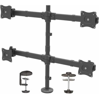 StarTech.com ArmQuad Monitorbeugel - 4 x 27" - Zwart StarTech.com ArmQuad Monitorbeugel - 4 x 27" - Zwart