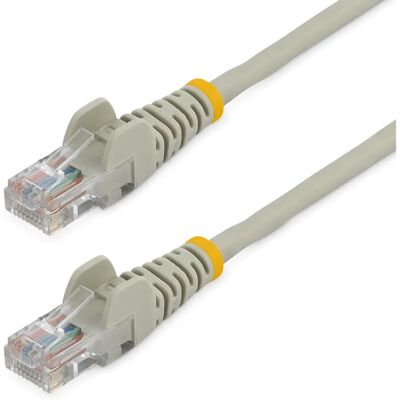 StarTech.com 0.5m Grey Cat5e Ethernet Patch Cable - Snagless RJ45 StarTech.com 0.5m Grey Cat5e Ethernet Patch Cable - Snagless RJ45