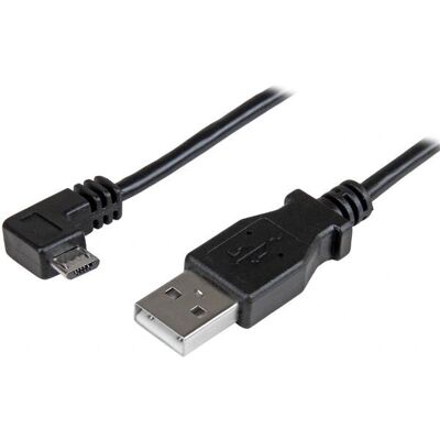 StarTech.com USB 2.0 Micro-USB Right-Angle Cable - Black StarTech.com USB 2.0 Micro-USB Right-Angle Cable - Black
