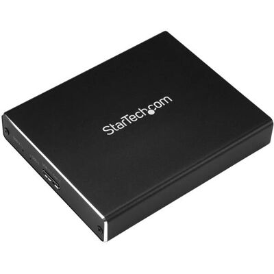 StarTech.com Dual M.2 SATA SSD Enclosure - RAID - Black StarTech.com Dual M.2 SATA SSD Enclosure - RAID - Black