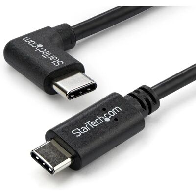 Kabel USB-C pod kątem prostym StarTech.com - 1m - Czarny - Dane i Zasilanie Kabel USB-C pod kątem prostym StarTech.com - 1m - Czarny - Dane i Zasilanie