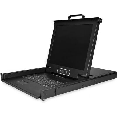 Console Rack StarTech.com RKCONS1708K - 17" LCD - Acciaio - Nero - 8 Porte Console Rack StarTech.com RKCONS1708K - 17" LCD - Acciaio - Nero - 8 Porte