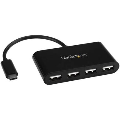 StarTech.com Hub USB-C 4 Portas - USB 2.0 - Preto StarTech.com Hub USB-C 4 Portas - USB 2.0 - Preto