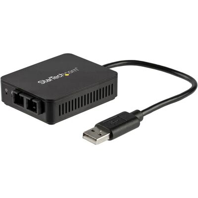 Convertidor USB a fibra StarTech.com - 100 Mbps - Negro Convertidor USB a fibra StarTech.com - 100 Mbps - Negro