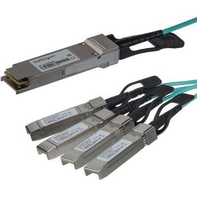 StarTech.com QSFP+ 4x SFP+ Glasfaserkabel - 7M - Schwarz StarTech.com QSFP+ 4x SFP+ Glasfaserkabel - 7M - Schwarz