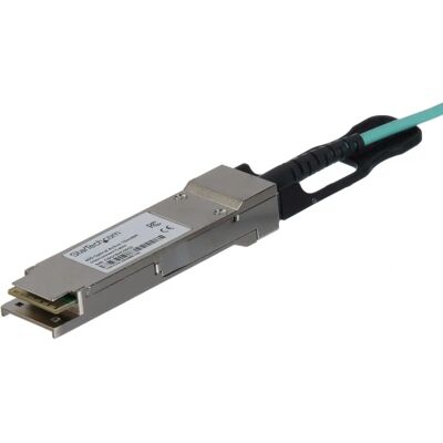 StarTech.com QSFP40GAO15M Aktives optisches Kabel - 40 Gbps - 15m - Schwarz - Glasfaserkabel StarTech.com QSFP40GAO15M Aktives optisches Kabel - 40 Gbps - 15m - Schwarz - Glasfaserkabel