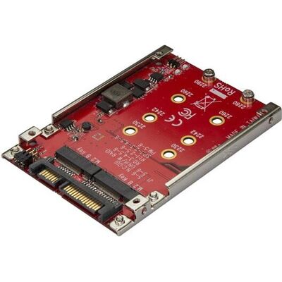 StarTech.com M.2 to SATA Adapter - Dual Slot - for 2.5in Drive Bay - RAID - SSD StarTech.com M.2 to SATA Adapter - Dual Slot - for 2.5in Drive Bay - RAID - SSD