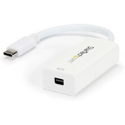 Adaptateur USB-C vers Mini DisplayPort StarTech.com - 4K 60Hz - Blanc - USB 3.1 Type-C vers Mini DP - Publicité Adaptateur USB-C vers Mini DisplayPort StarTech.com - 4K 60Hz - Blanc - USB 3.1 Type-C vers Mini DP - Publicité