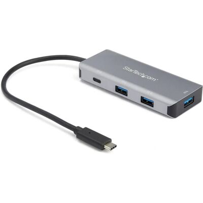 StarTech.com 4-port USB C Hub - 10Gbps, Svart, Grå StarTech.com 4-port USB C Hub - 10Gbps, Svart, Grå