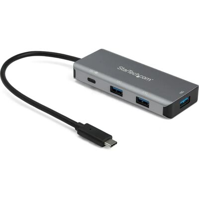 StarTech.com HB31C3A1CPD3 USB-C Hub - 10Gbps, 4 Ports, Black/Grey StarTech.com HB31C3A1CPD3 USB-C Hub - 10Gbps, 4 Ports, Black/Grey