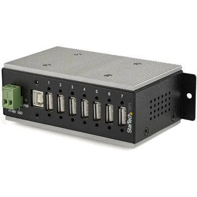 StarTech.com Industrial USB Hub - 7 Ports - Black StarTech.com Industrial USB Hub - 7 Ports - Black