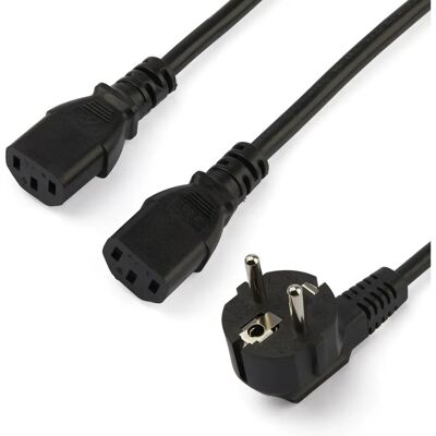 StarTech.com 2m Netzteilkabel CEE7/7 2 x C13 Y Splitter EU Schwarz StarTech.com 2m Netzteilkabel CEE7/7 2 x C13 Y Splitter EU Schwarz
