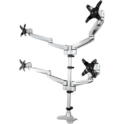 StarTech.com ARMQUADPS Monitorbeugel - Viervoudig, Zilver - Ergonomische 27" Ondersteuning StarTech.com ARMQUADPS Monitorbeugel - Viervoudig, Zilver - Ergonomische 27" Ondersteuning