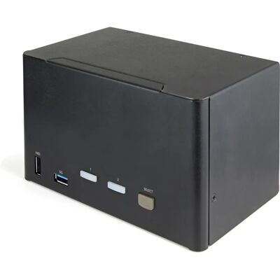 StarTech.com Interruttore KVM a 2 porte per monitor quadruplo DisplayPort - 4K 60Hz UHD HDR - Desktop 4K DP 1.2 KVM con Hub USB StarTech.com Interruttore KVM a 2 porte per monitor quadruplo DisplayPort - 4K 60Hz UHD HDR - Desktop 4K DP 1.2 KVM con Hub USB
