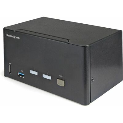 StarTech.com Interruttore KVM a 2 porte per monitor triplo DisplayPort - 4K 60Hz UHD HDR - Desktop DP 1.2 KVM con 2 porte USB 3.0 e 4 USB 2.0 HID, Audio StarTech.com Interruttore KVM a 2 porte per monitor triplo DisplayPort - 4K 60Hz UHD HDR - Desktop DP 1.2 KVM con 2 porte USB 3.0 e 4 USB 2.0 HID, Audio