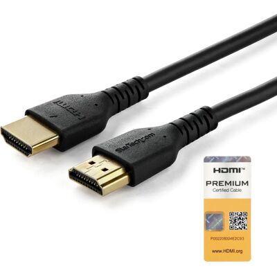 StarTech.com Aramid HDMI-Kabel - 1m - Schwarz - HDMI 2.0 StarTech.com Aramid HDMI-Kabel - 1m - Schwarz - HDMI 2.0