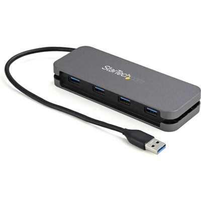 StarTech.com HB30AM4AB 4-Port USB 3.2 Hub - Schwarz/Grau StarTech.com HB30AM4AB 4-Port USB 3.2 Hub - Schwarz/Grau