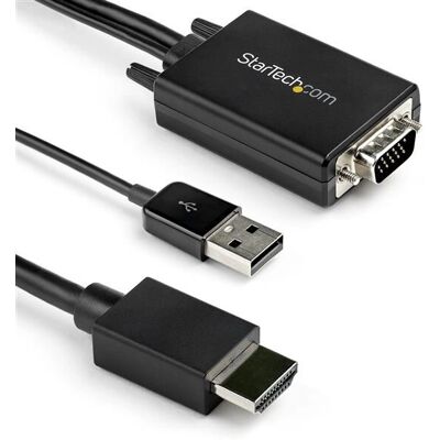 Cable Convertidor VGA a HDMI de StarTech.com - 2m, Alimentación USB y Audio - 1080p Cable Convertidor VGA a HDMI de StarTech.com - 2m, Alimentación USB y Audio - 1080p