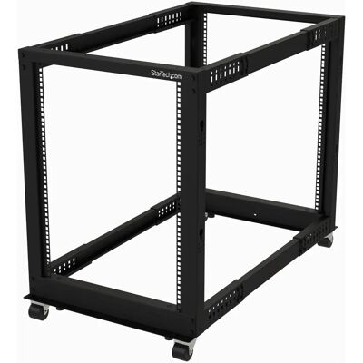StarTech.com 15U 19" Nyitott keretű szerverállvány - Állítható mélység - Fekete StarTech.com 15U 19" Nyitott keretű szerverállvány - Állítható mélység - Fekete