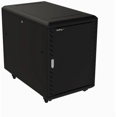Armadio rack per server 15U StarTech.com - Profondità regolabile - Porta in vetro con serratura Armadio rack per server 15U StarTech.com - Profondità regolabile - Porta in vetro con serratura