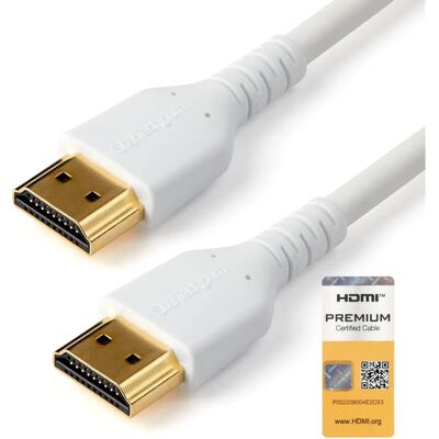 Cavo HDMI Premium 3ft HDMI 2.0 con Ethernet - 4K HDR - Bianco Cavo HDMI Premium 3ft HDMI 2.0 con Ethernet - 4K HDR - Bianco