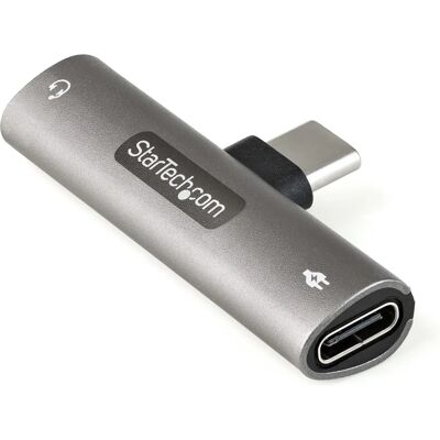 StarTech.com USB-C Audio & Charge Adapter - Silver - Supports 60W PD - USB 3.2 Gen 1, 3.5mm, Metal StarTech.com USB-C Audio & Charge Adapter - Silver - Supports 60W PD - USB 3.2 Gen 1, 3.5mm, Metal