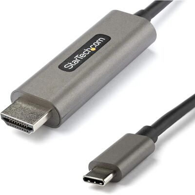 Adattatore USB C a HDMI 13ft di StarTech.com - 4K HDR - Nero, Argento Adattatore USB C a HDMI 13ft di StarTech.com - 4K HDR - Nero, Argento