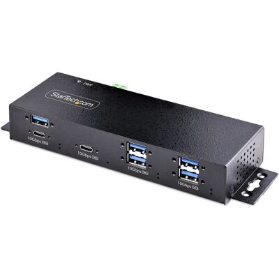 StarTech.com USB-Hub - 7 Ports Industrie, Schwarz StarTech.com USB-Hub - 7 Ports Industrie, Schwarz