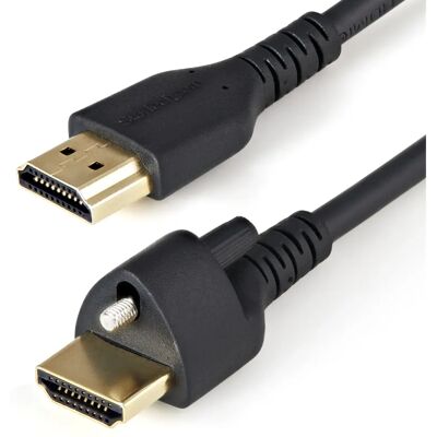 Cable HDMI de 2m con Tornillo de Bloqueo - 4K 60Hz HDR - Cable de Monitor de Alta Velocidad HDMI 2.0 Cable HDMI de 2m con Tornillo de Bloqueo - 4K 60Hz HDR - Cable de Monitor de Alta Velocidad HDMI 2.0