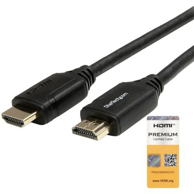 StarTech.com HDMI Kabel - 3m Schwarz - Unterstützt 4K 60Hz, HDR, Premium-Zertifizierung StarTech.com HDMI Kabel - 3m Schwarz - Unterstützt 4K 60Hz, HDR, Premium-Zertifizierung