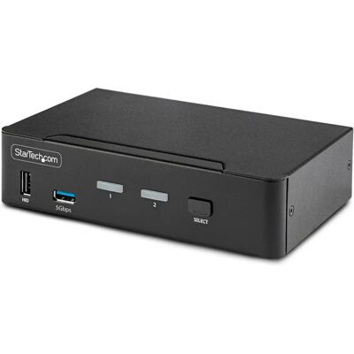 StarTech.com 2-port DisplayPort KVM kapcsoló - Fekete StarTech.com 2-port DisplayPort KVM kapcsoló - Fekete