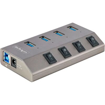 StarTech.com - 4-portos USB-C hub - Önálló tápellátás - Be/Ki kapcsolók StarTech.com - 4-portos USB-C hub - Önálló tápellátás - Be/Ki kapcsolók