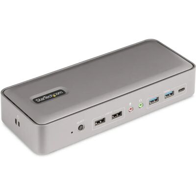 StarTech.com Dual-Laptop USB-C KVM Dockingstation - Silber StarTech.com Dual-Laptop USB-C KVM Dockingstation - Silber