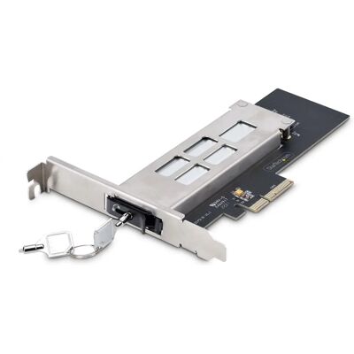 StarTech.com M.2 NVMe SSD to PCIe x4 Mobile Rack - Black/Silver - PCIe SSD Adapter StarTech.com M.2 NVMe SSD to PCIe x4 Mobile Rack - Black/Silver - PCIe SSD Adapter