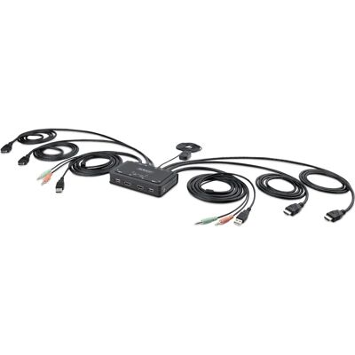 StarTech.com KVM switch Zwart - 2 Poort 4K HDMI USB StarTech.com KVM switch Zwart - 2 Poort 4K HDMI USB