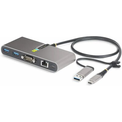 StarTech.com 5G2A1SGBB USB-C Hub - Seriell, Ethernet, 2x USB-A StarTech.com 5G2A1SGBB USB-C Hub - Seriell, Ethernet, 2x USB-A